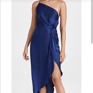 OPT blue one shoulder dress